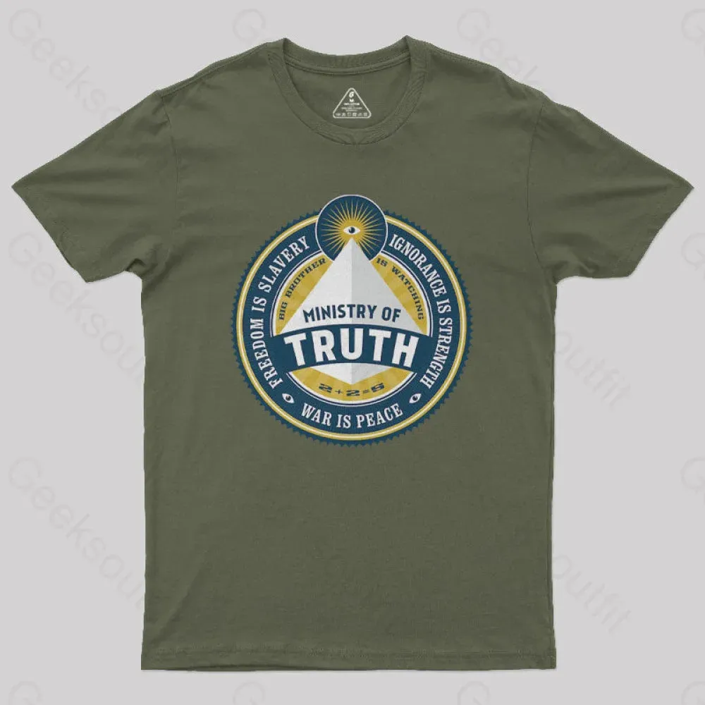 Alternative view of Ministry of Truth Nerd T-Shirt