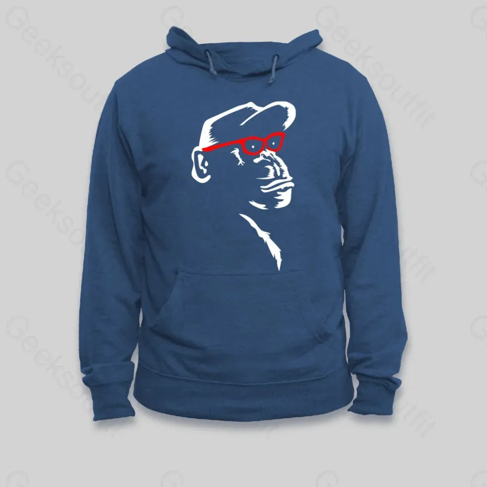 Alternative view of Monkey With Red Glasses Hoodie