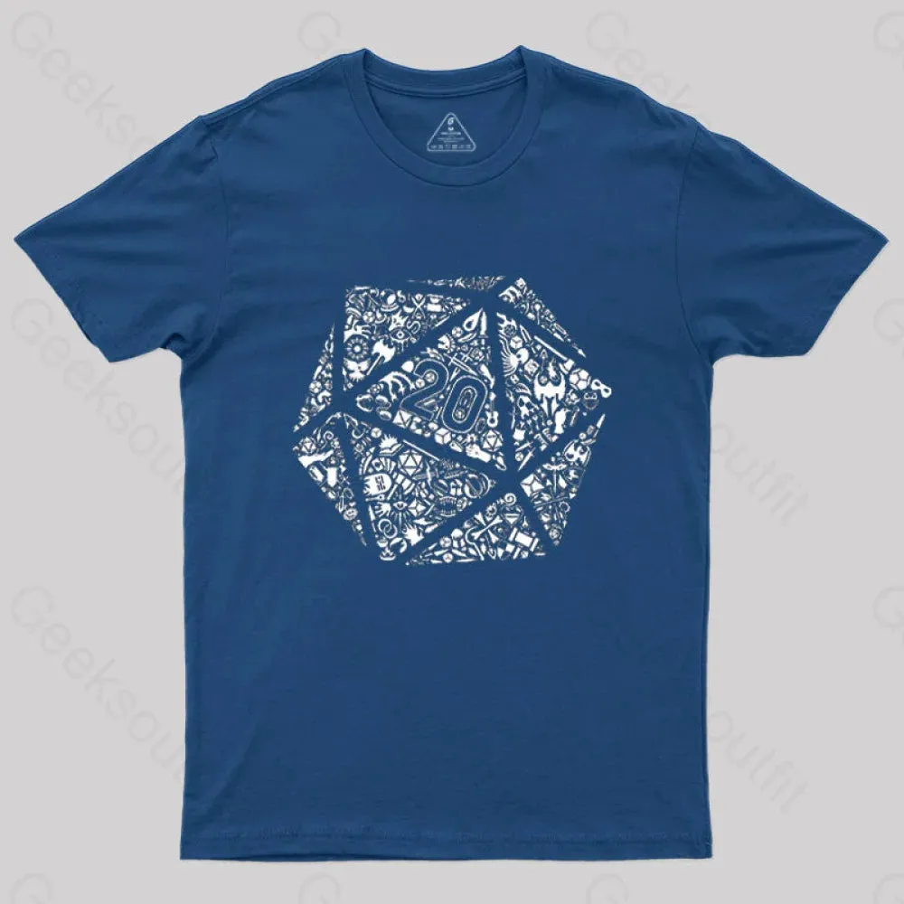 Alternative view of Mosaic D20 T-Shirt