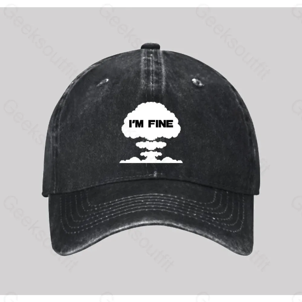 Mushroom Cloud Washed Vintage Baseball Cap