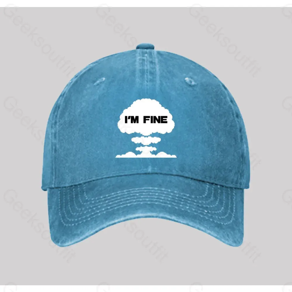 Mushroom Cloud Washed Vintage Baseball Cap - Image 4