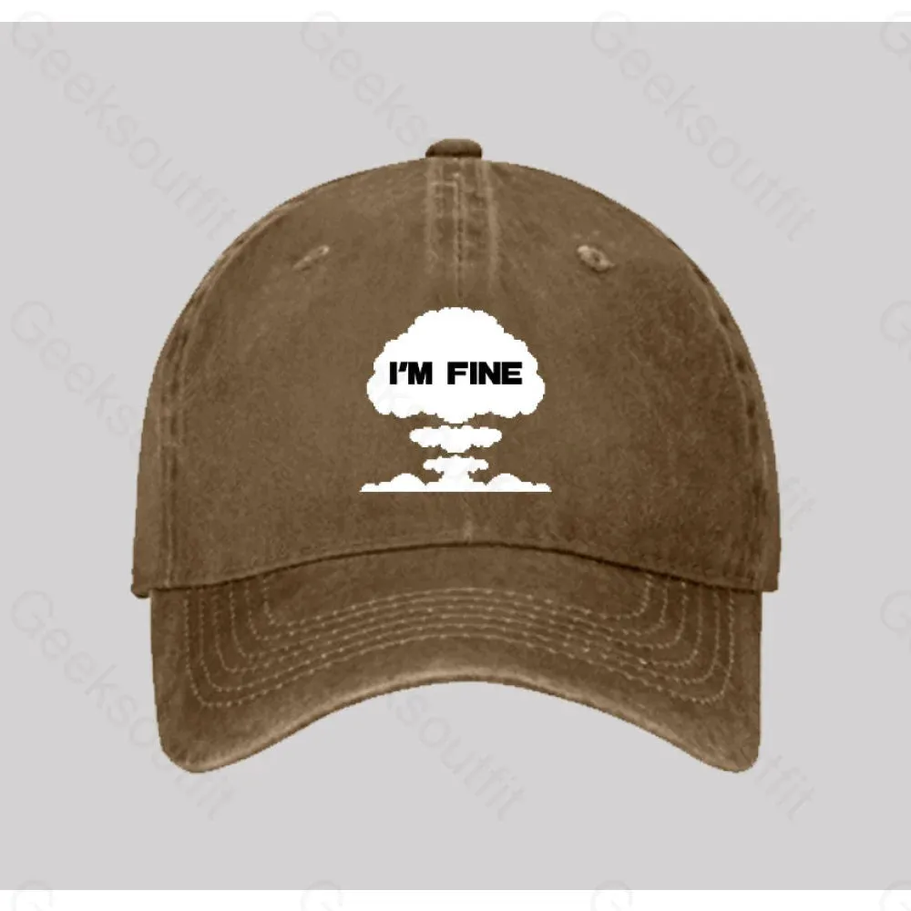 Mushroom Cloud Washed Vintage Baseball Cap - Image 5