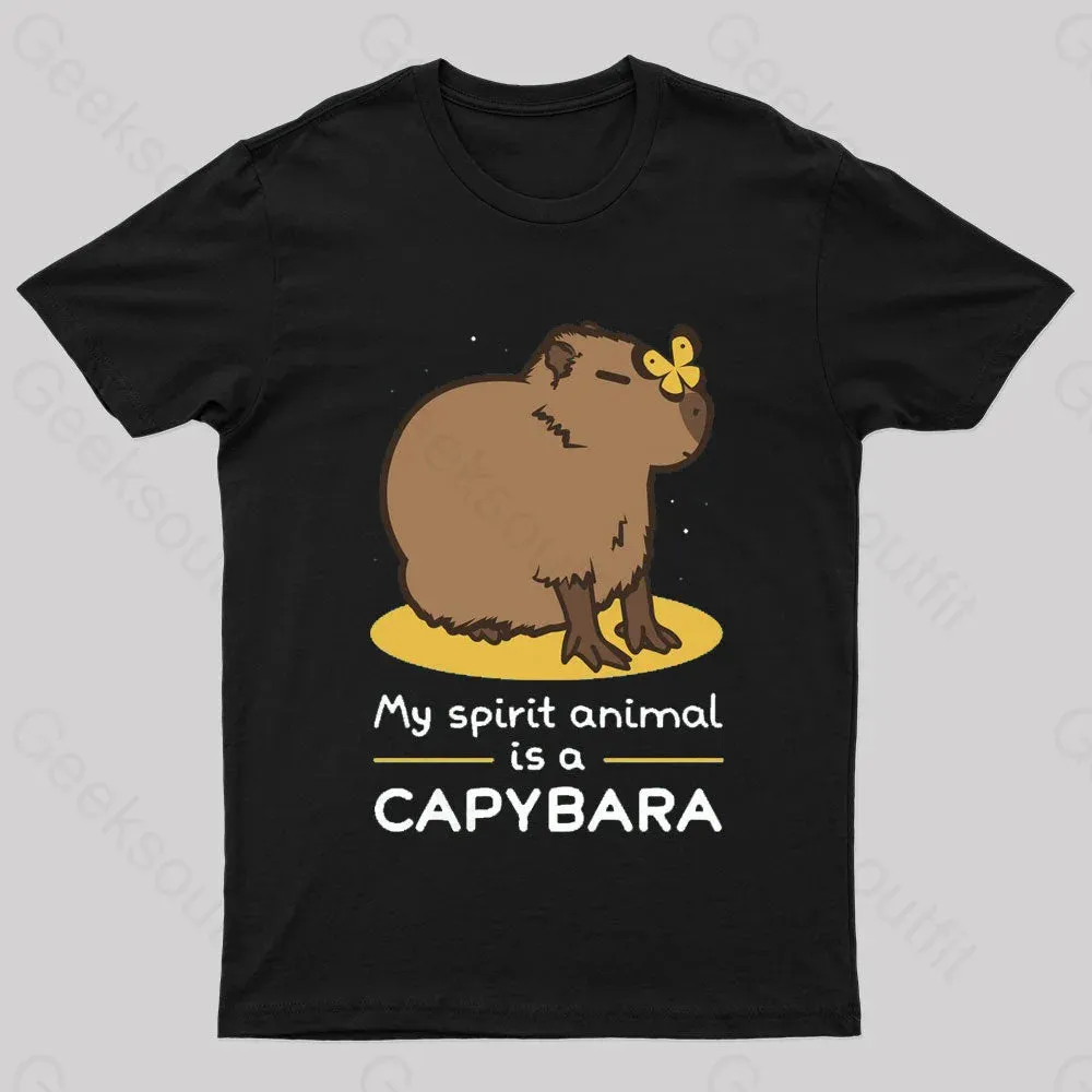My Spirit Animal Is A Capybara Geek T-Shirt - Image 3