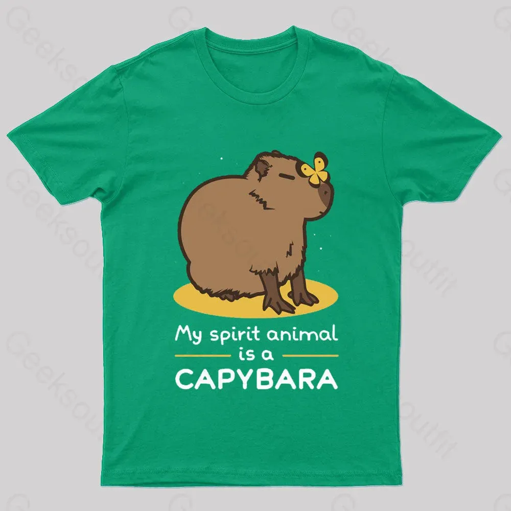 My Spirit Animal Is A Capybara Geek T-Shirt - Image 4