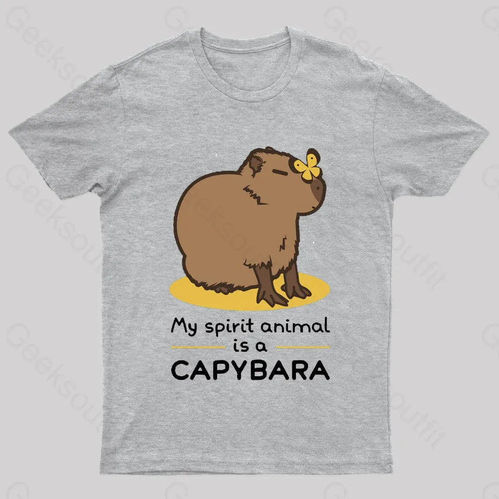 My Spirit Animal Is A Capybara Geek T-Shirt - Image 6