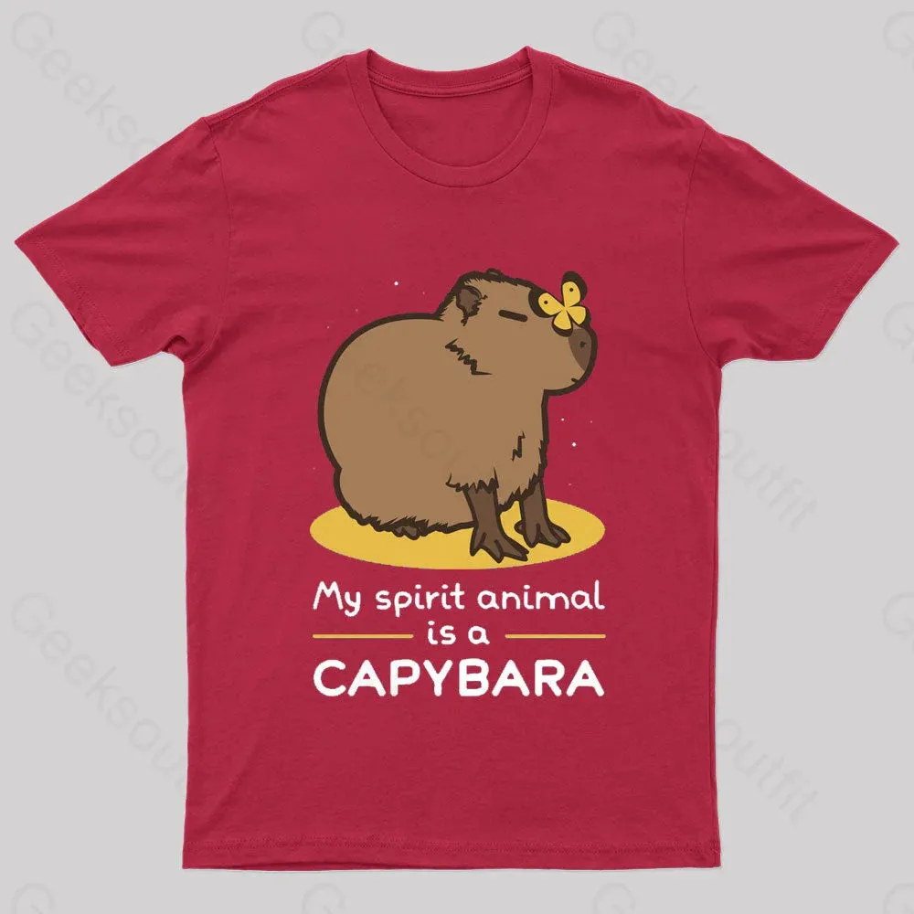 My Spirit Animal Is A Capybara Geek T-Shirt - Image 5