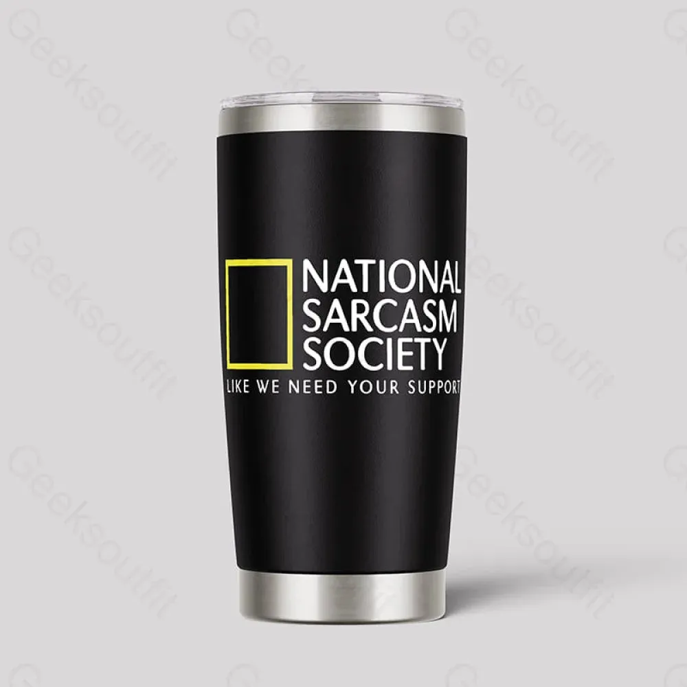 National Sarcasm Society 20oz tumbler