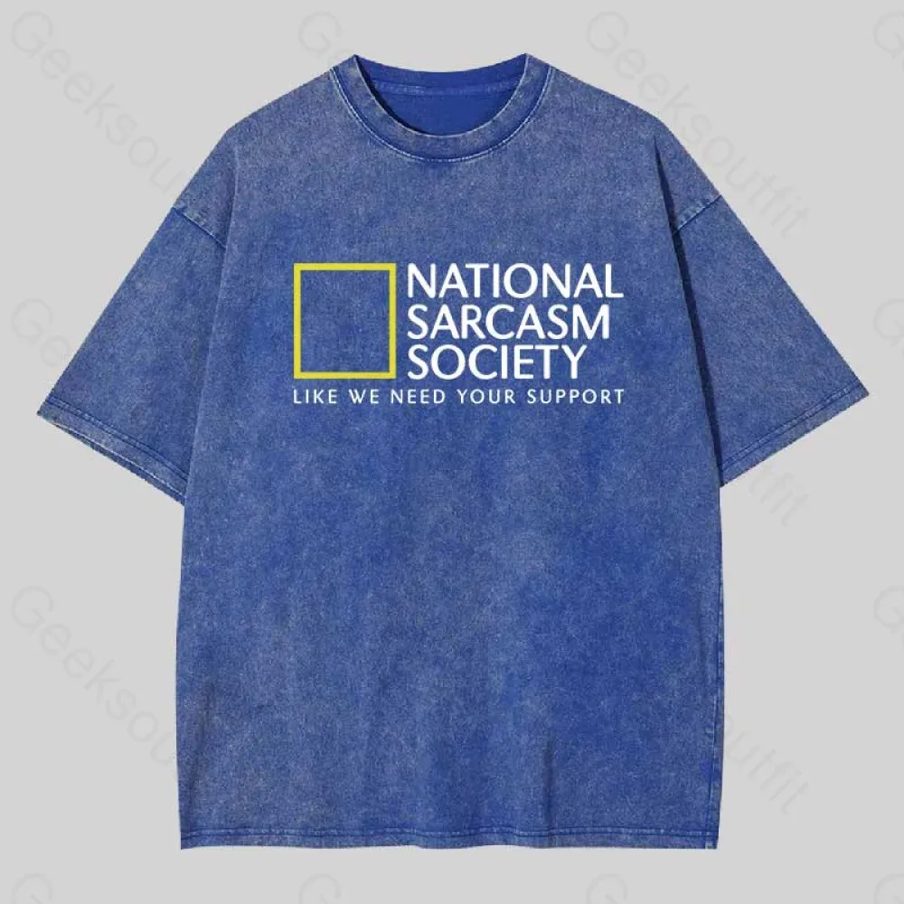 National Sarcasm Society Washed T-shirt - Image 3