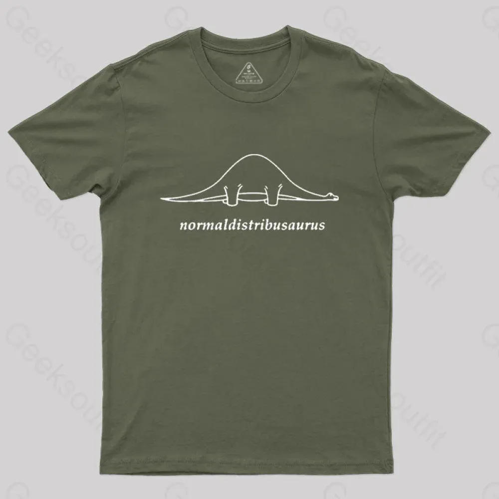 Normal Distribution Dinosaur Geek T-Shirt - Image 3