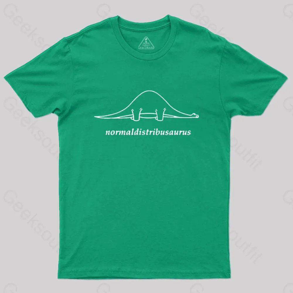 Normal Distribution Dinosaur Geek T-Shirt - Image 7