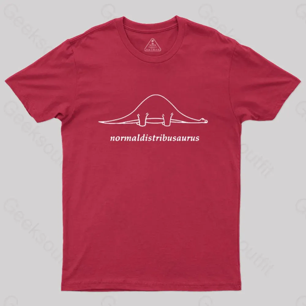 Normal Distribution Dinosaur Geek T-Shirt - Image 6