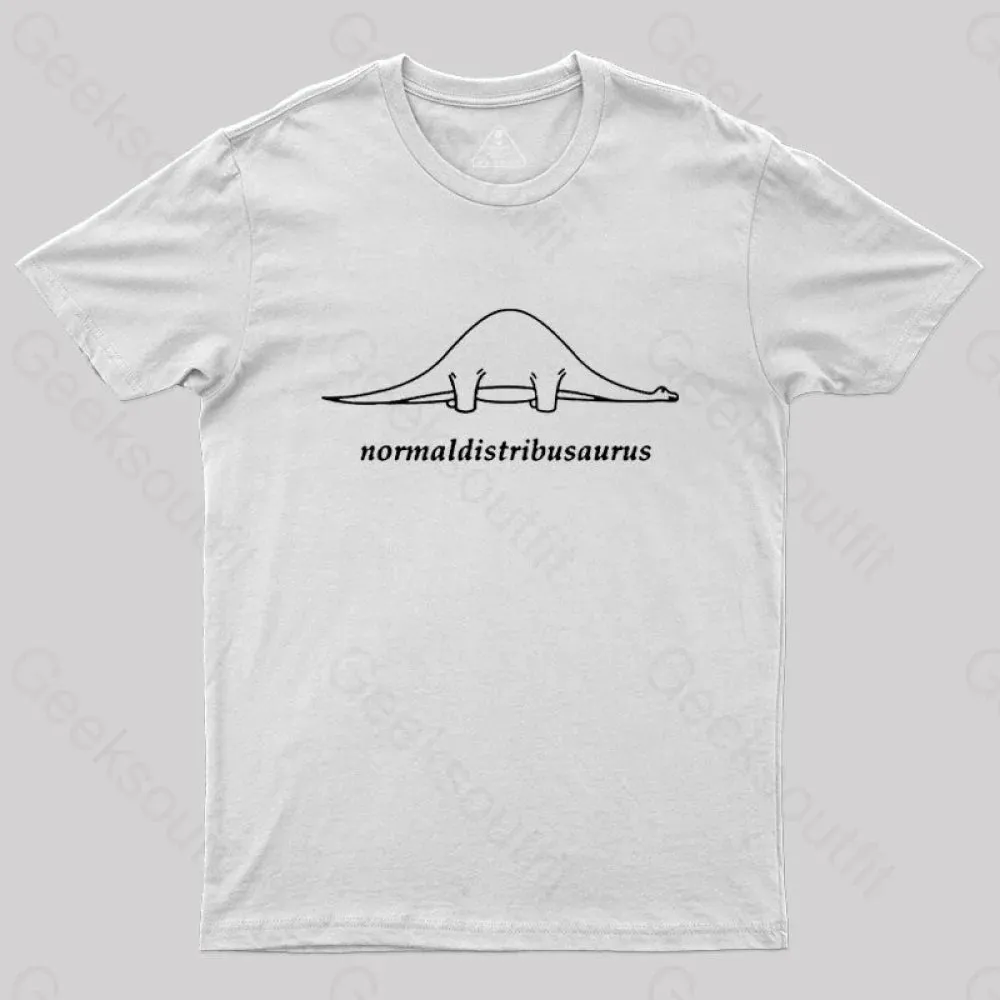 Normal Distribution Dinosaur Geek T-Shirt - Image 8