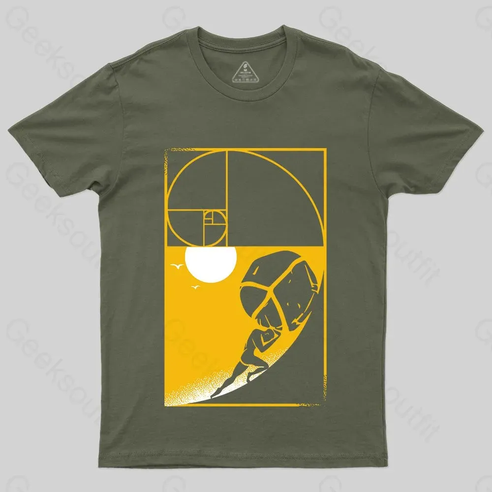 One Must Imagine Sisyphus Happy Fibonacci T-shirt - Image 3