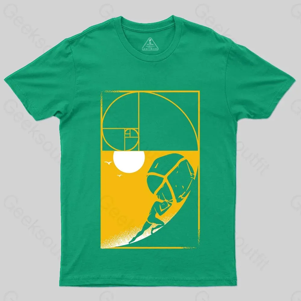 One Must Imagine Sisyphus Happy Fibonacci T-shirt - Image 5