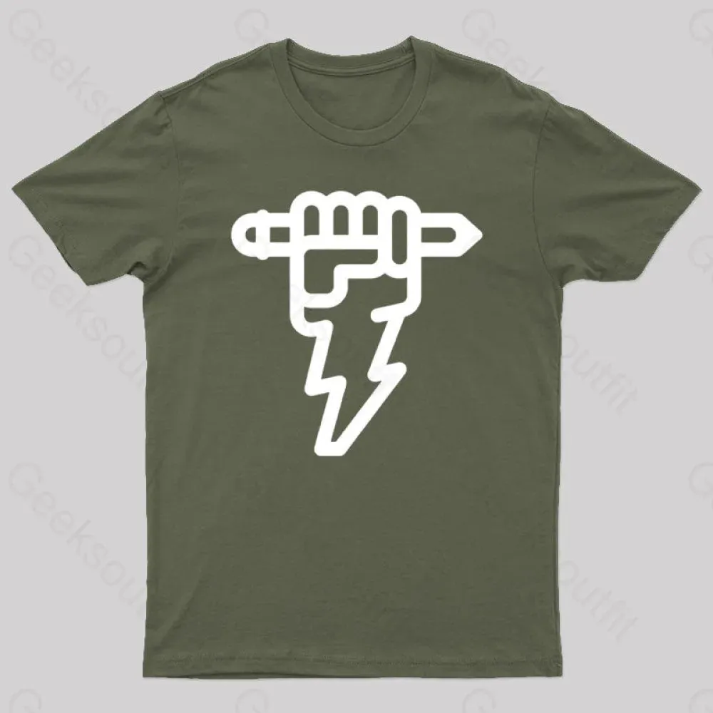 Pencil Lightning Geek T-Shirt