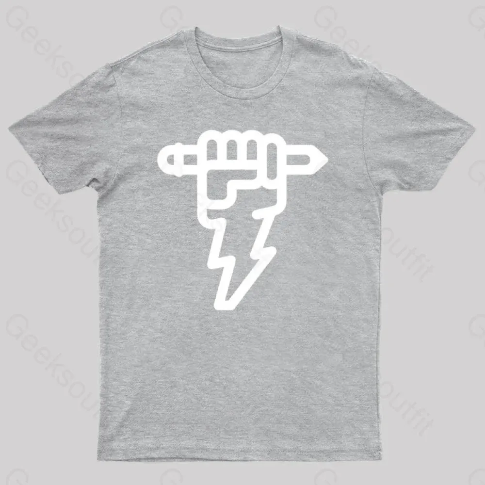 Pencil Lightning Geek T-Shirt - Image 10