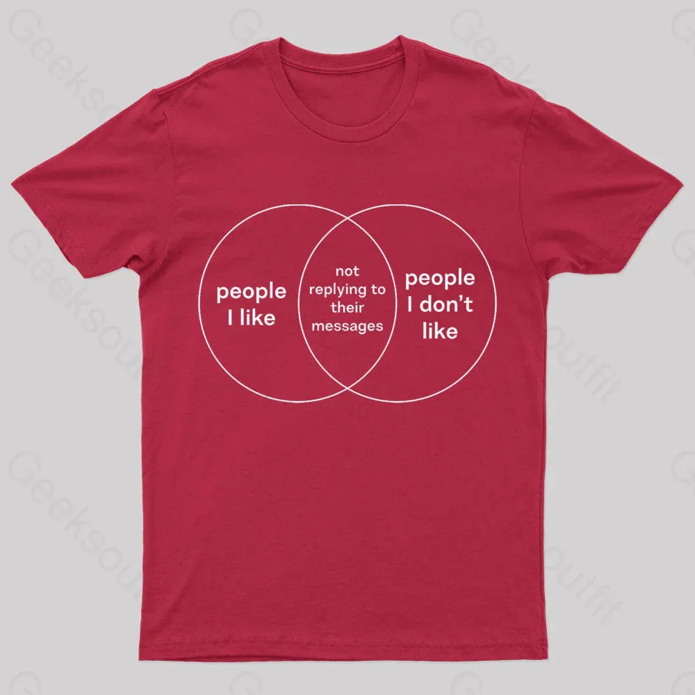 People I Like & People I Don't Like Nerd T-Shirt - Image 4