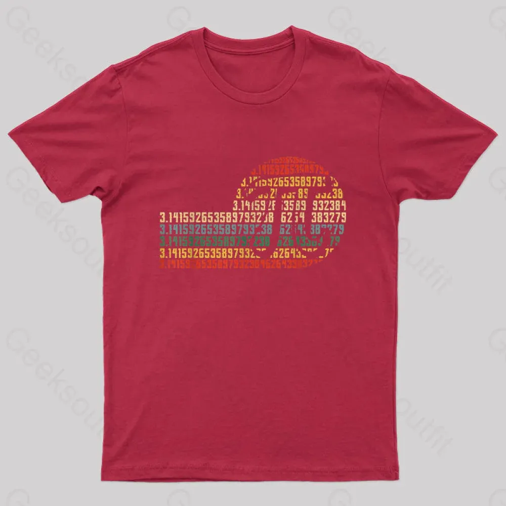 Pi Math Science 3.14 Pi Day Vintage Retro Nerd T-Shirt - Image 4