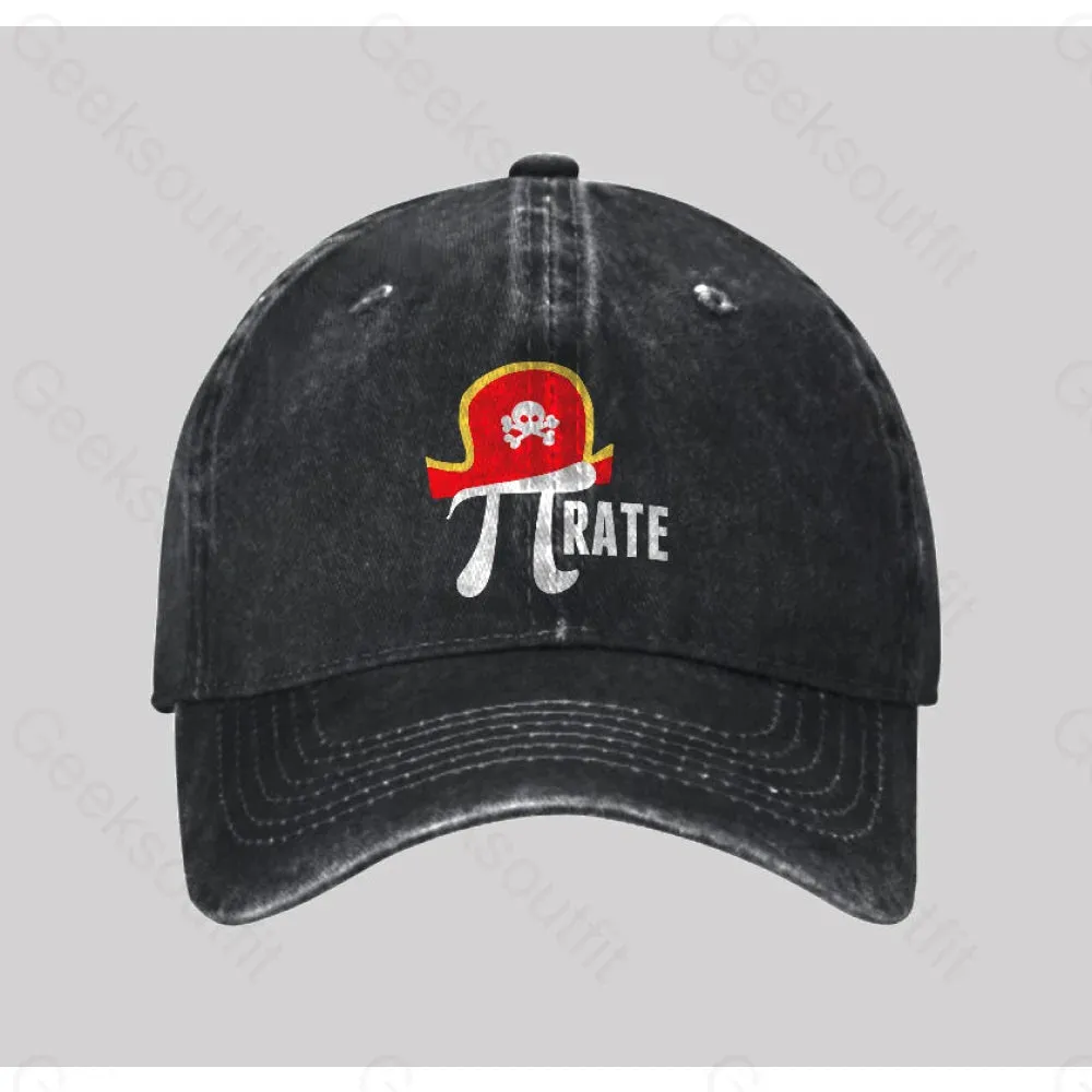 Pi rate Washed Vintage Baseball Cap - Image 3
