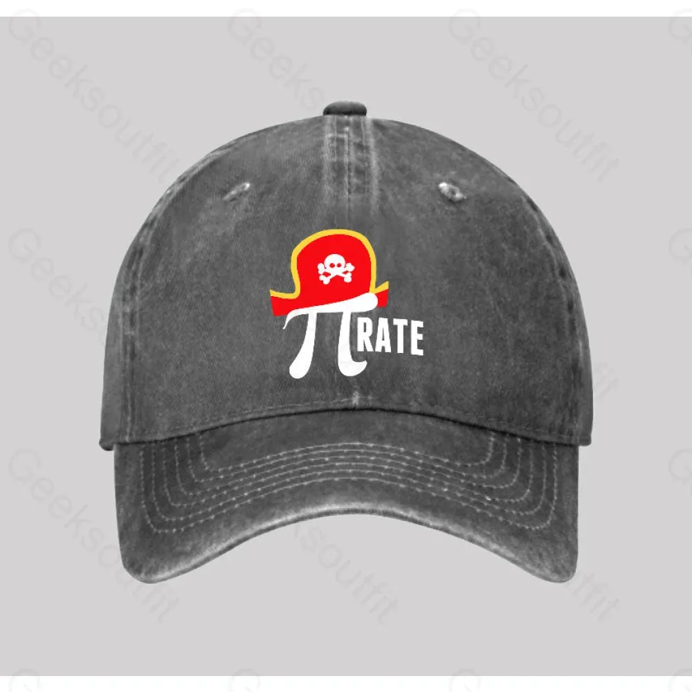 Pi rate Washed Vintage Baseball Cap