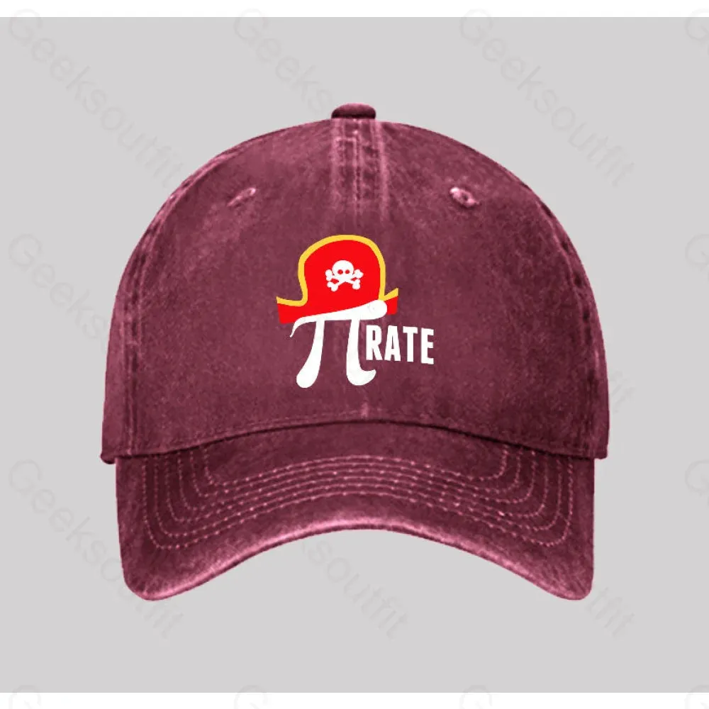 Pi rate Washed Vintage Baseball Cap - Image 2