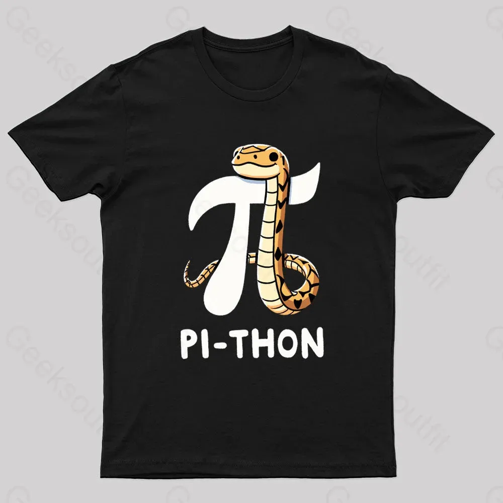 Pi-Thon Pi Symbol Python Nerd T-Shirt - Image 2