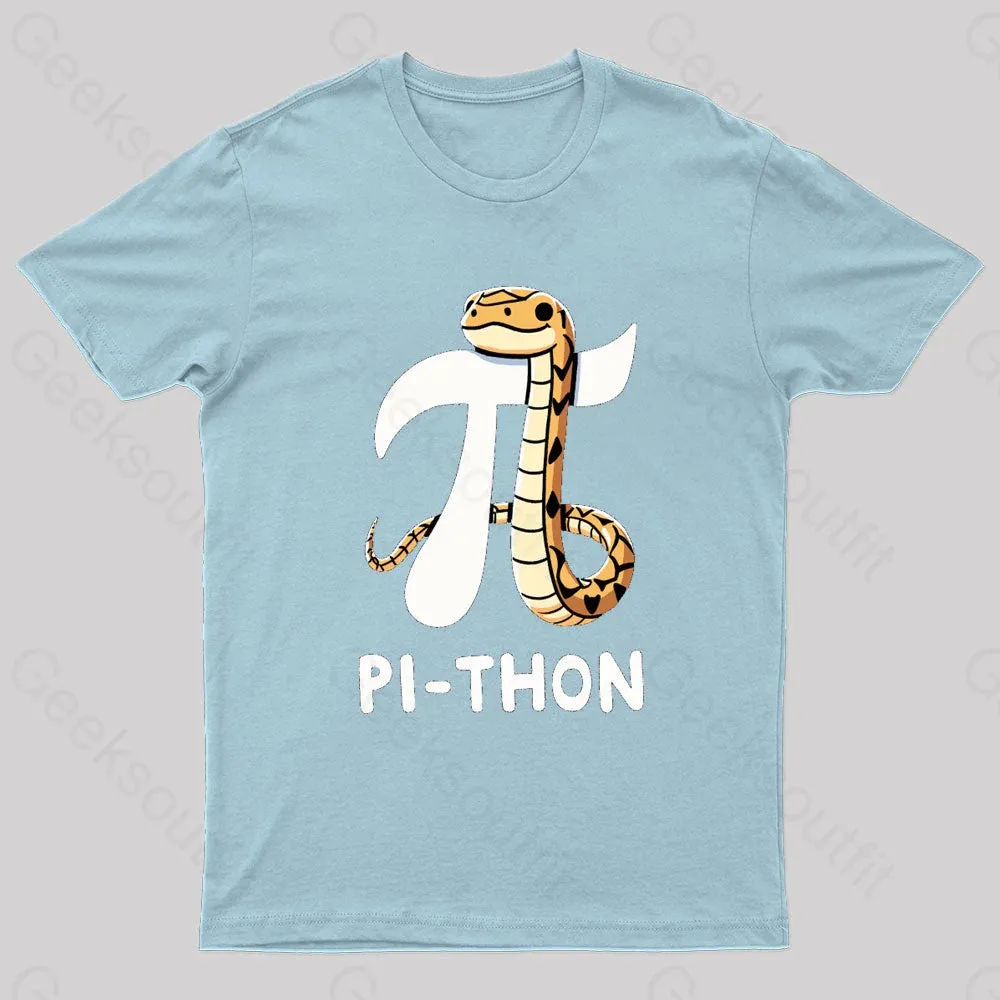 Pi-Thon Pi Symbol Python Nerd T-Shirt - Image 7