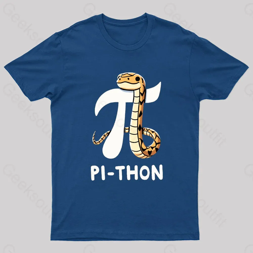 Pi-Thon Pi Symbol Python Nerd T-Shirt - Image 3