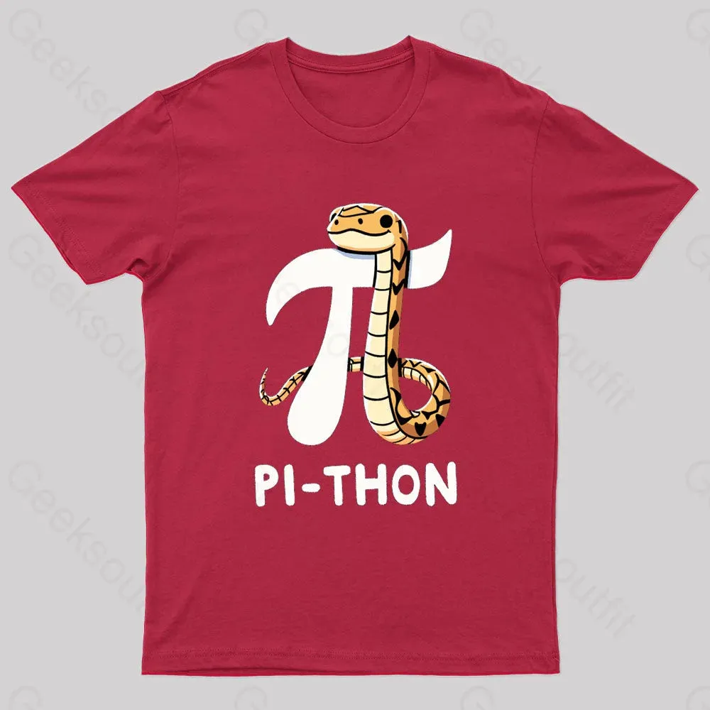 Pi-Thon Pi Symbol Python Nerd T-Shirt - Image 6