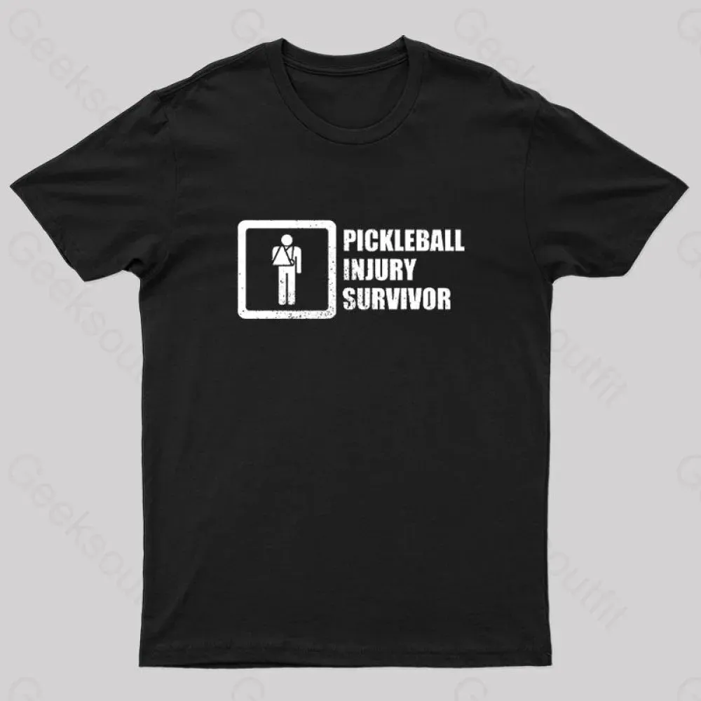 Pickleball Injury Survivor Geek T-Shirt - Image 3