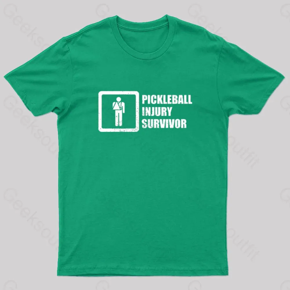 Pickleball Injury Survivor Geek T-Shirt - Image 4