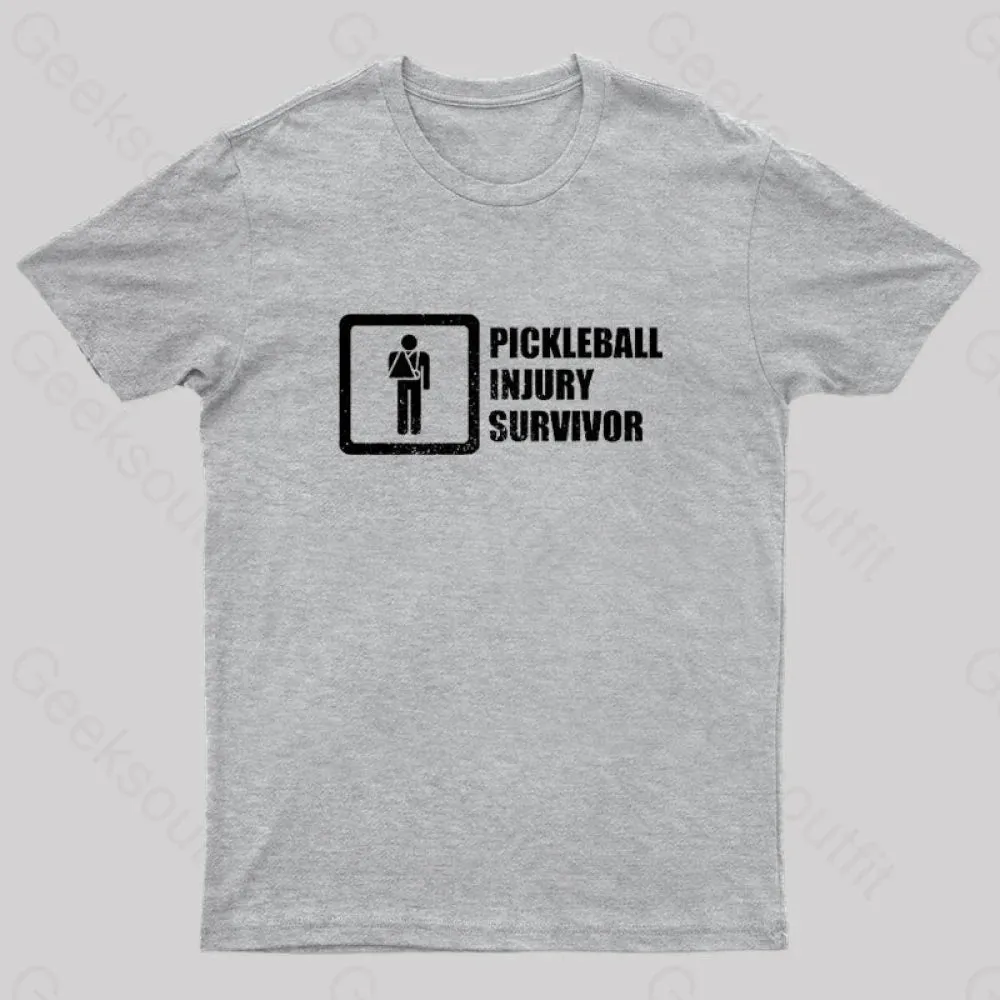 Pickleball Injury Survivor Geek T-Shirt - Image 7