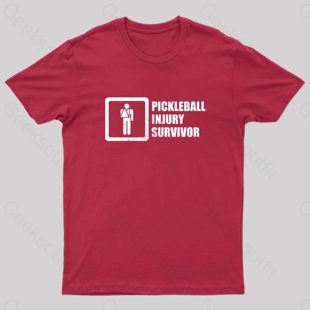 Pickleball Injury Survivor Geek T-Shirt - Image 5