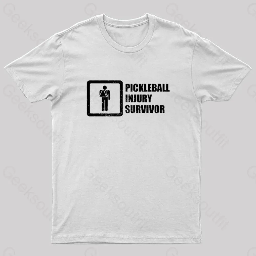 Pickleball Injury Survivor Geek T-Shirt - Image 8