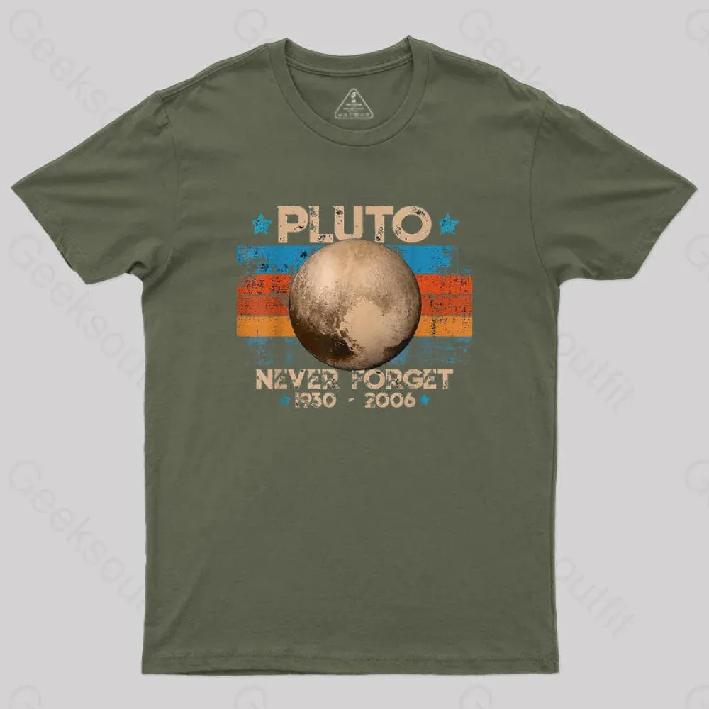 Pluto Never Forget Unisex Geek T-shirt - Image 3