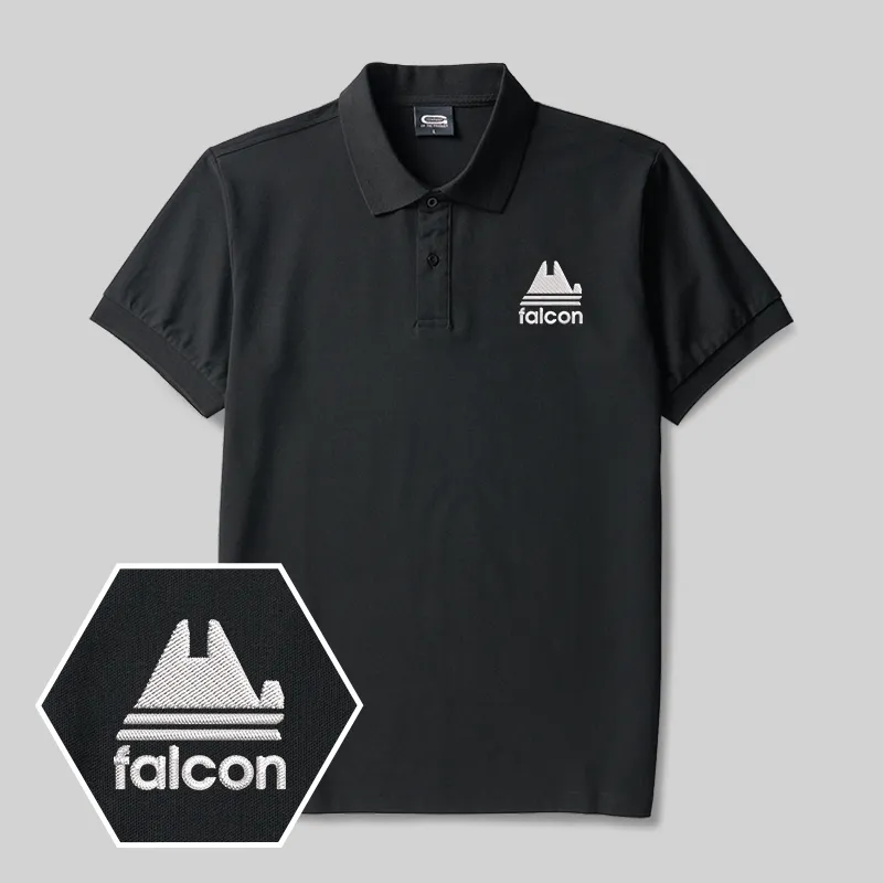 Falcon Geek Embroidered Polo Shirts