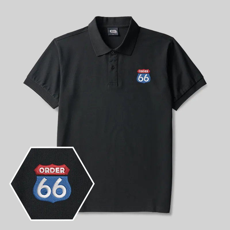 Order 66 Geek Embroidered Polo Shirts