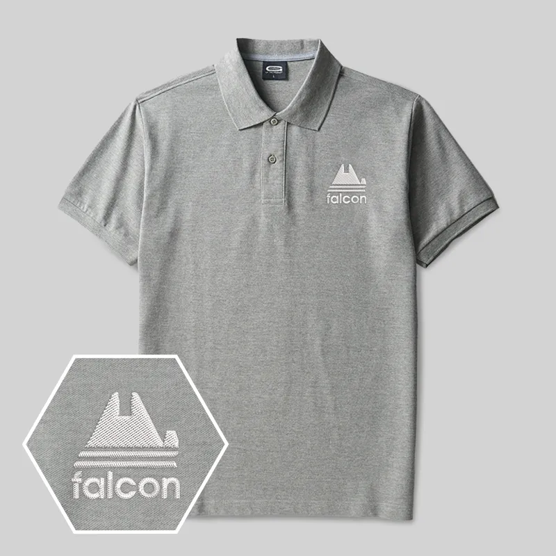 Falcon Geek Embroidered Polo Shirts - Image 3