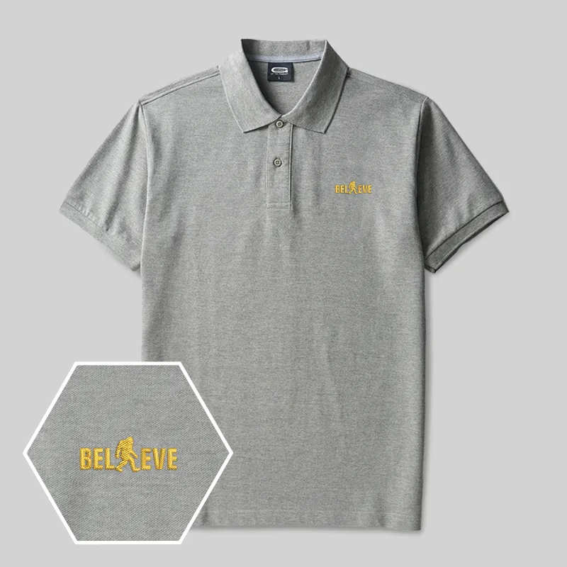 Believe Geek Embroidered Polo Shirts - Image 3