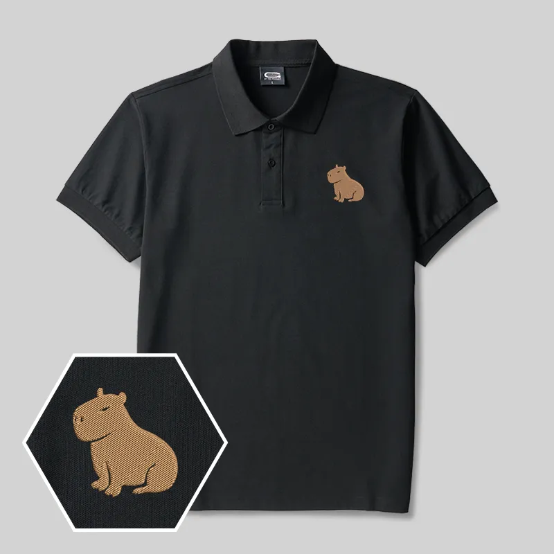 Chubby Charm Geek Embroidered Polo Shirt