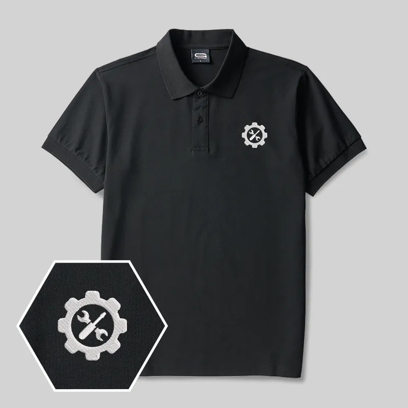 Fix & Build Geek Embroidered Polo Shirt