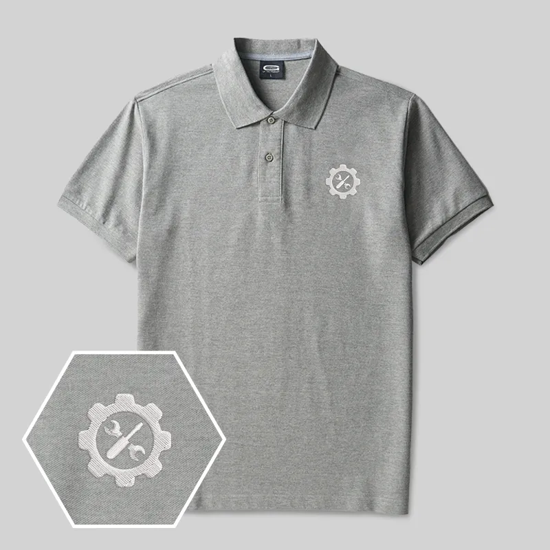 Alternative view of Fix & Build Geek Embroidered Polo Shirt
