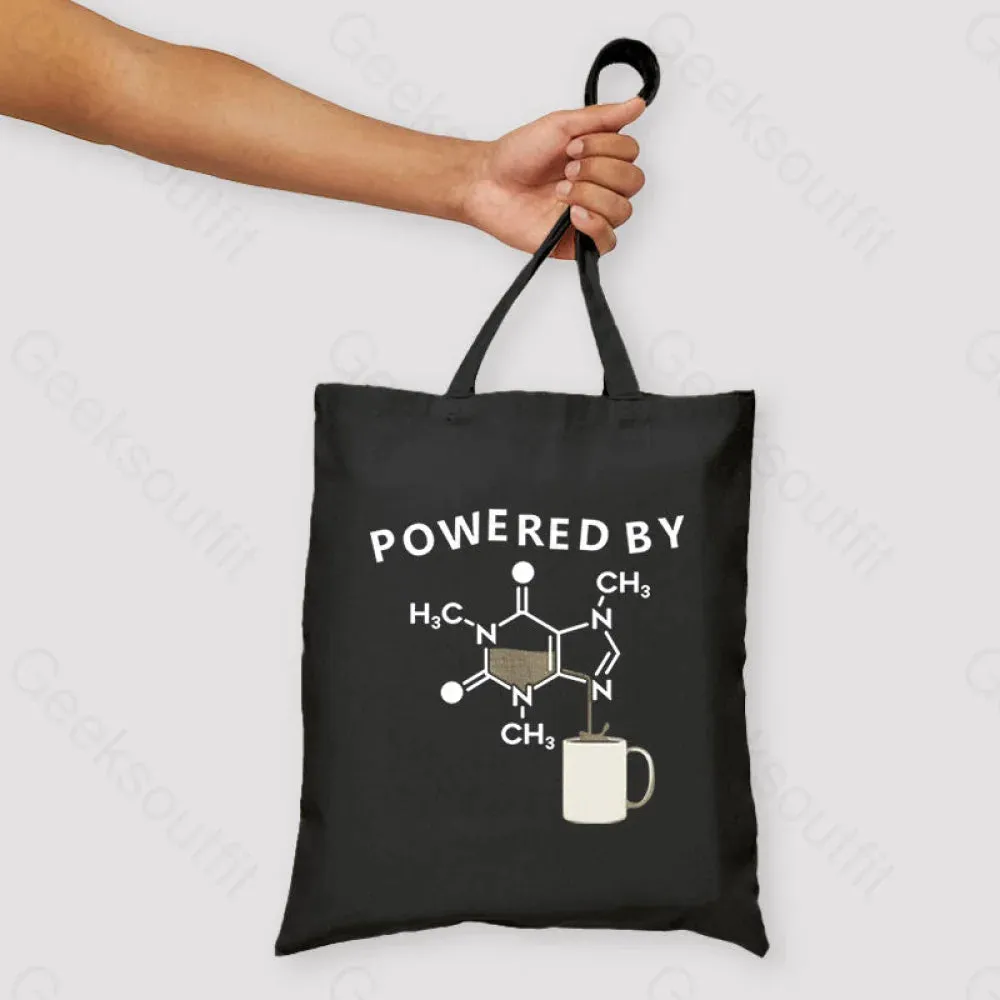 Powered By Caffeine Unisex Tote Bag
