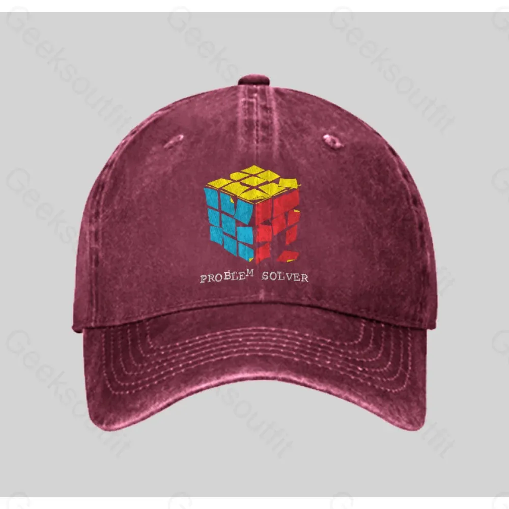 Problem Solver Washed Vintage Baseball Cap