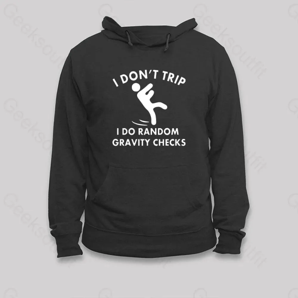 Alternative view of Random Gravity Checks Funny Hoodie
