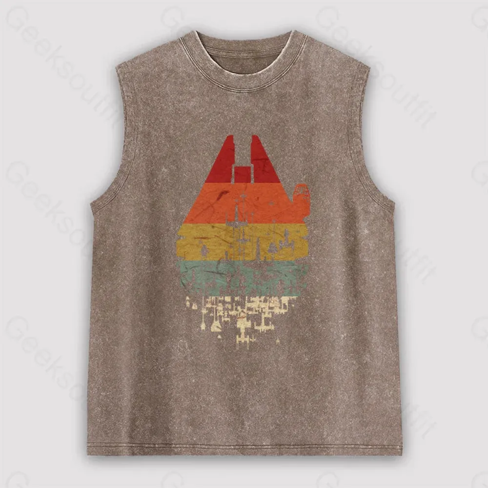 Retro Battleship Unisex Washed Tank - Image 4