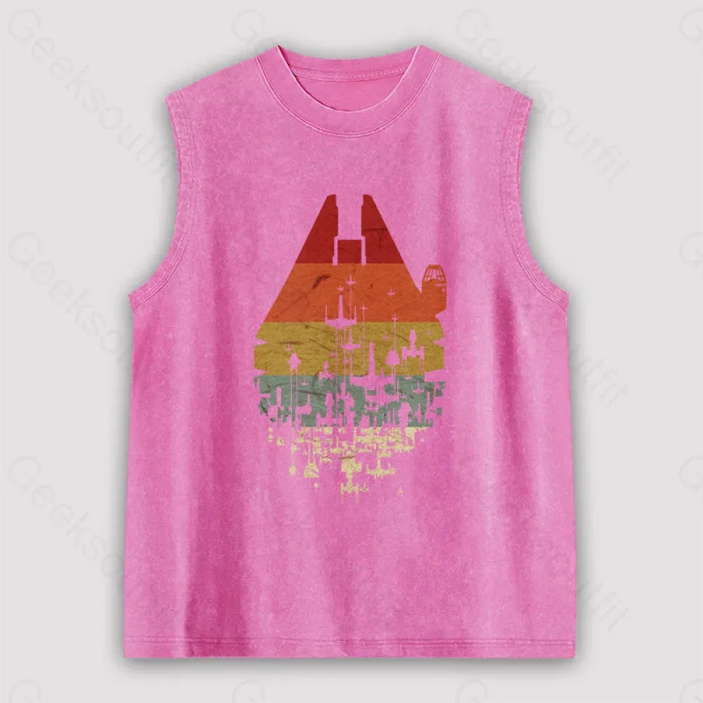 Retro Battleship Unisex Washed Tank - Image 5