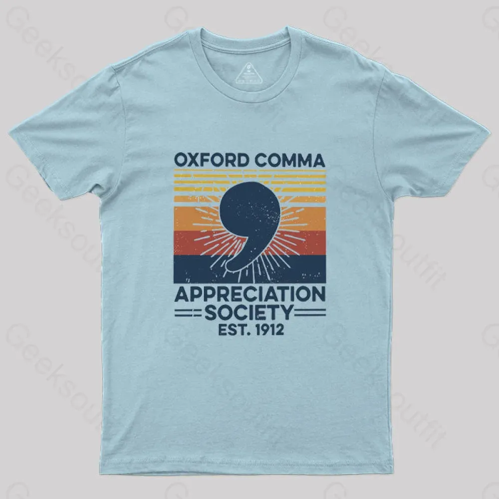 Retro Oxford Comma Appreciation Society T-Shirt - Image 5