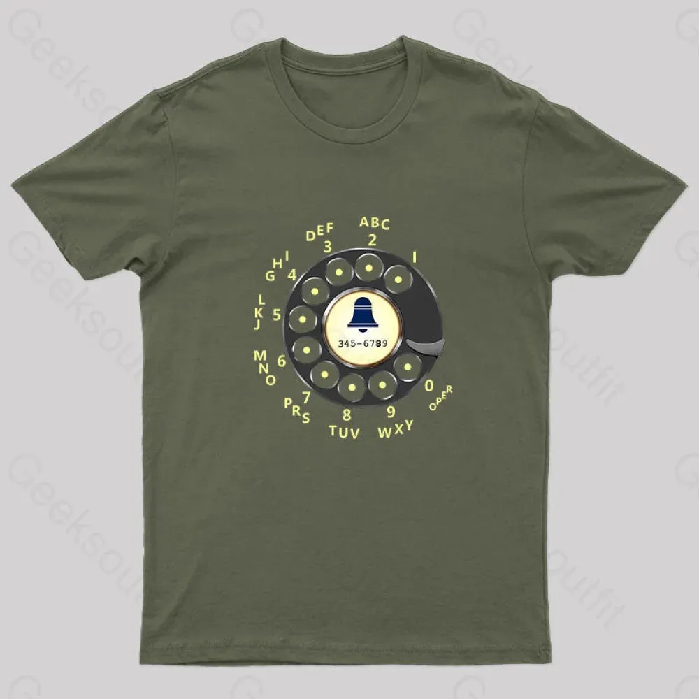 Retro Rotary Dial Nerd T-Shirt - Image 3