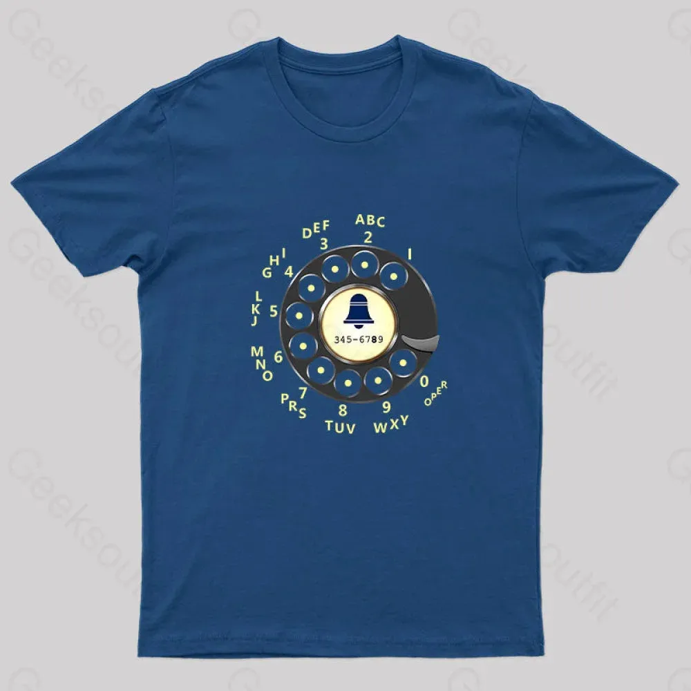 Retro Rotary Dial Nerd T-Shirt - Image 2